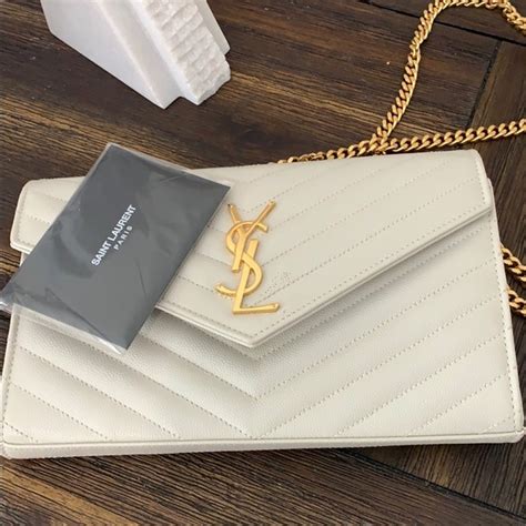 ysl white clutch|saint laurent evening clutch.